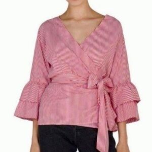 #14: NWT BeachLunchLounge Brand Ruffle Stripe Blouse
